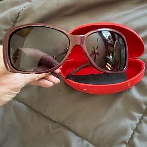 VALENTINO burgundy sunglasses